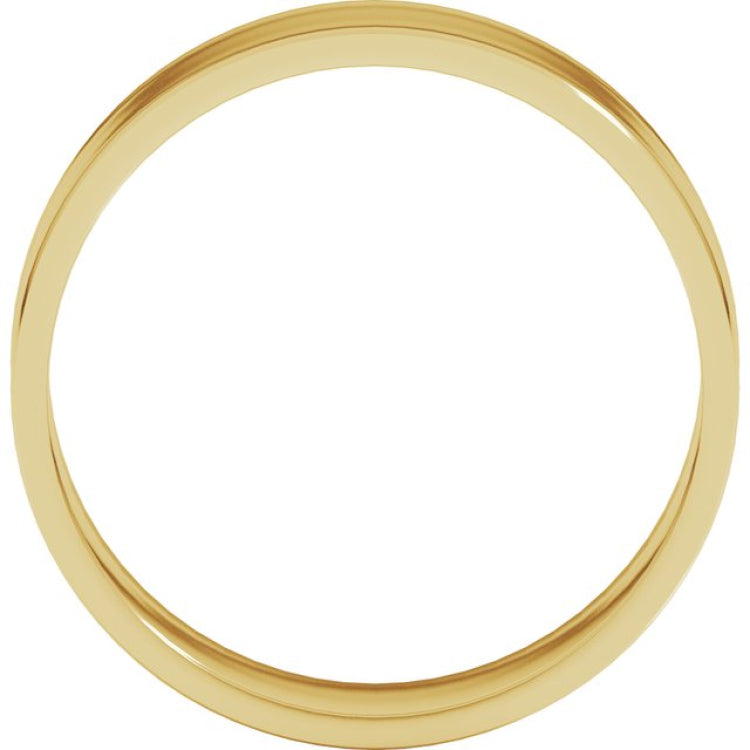 14K Yellow Gold 6 mm Ultra-Lightweight Flat Band Size 5.5
