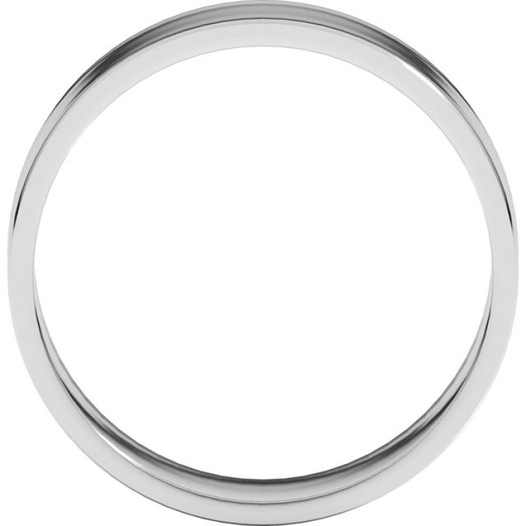 14K White Gold 6 mm Ultra-Lightweight Flat Band Size 9