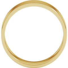 14K Yellow Gold 7 mm Ultra-Lightweight Flat Band Size 6.5