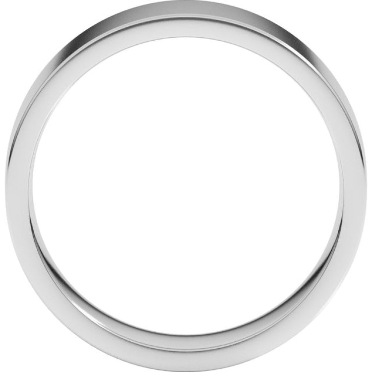 Sterling Silver 6 mm Lightweight Comfort-Fit Flat Band Size 10