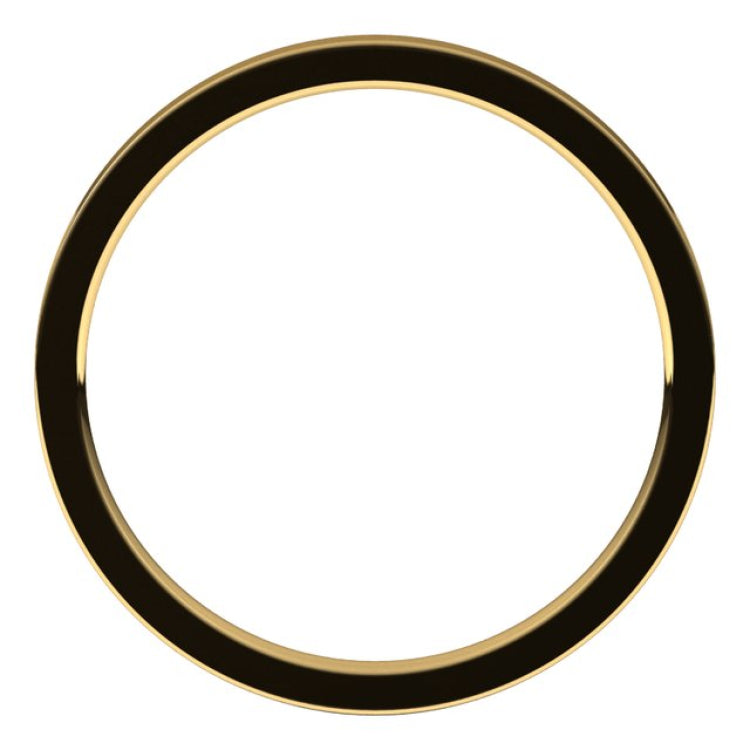 10K Yellow Gold 1.5 mm Flat Comfort Fit Light Band Size 6.5