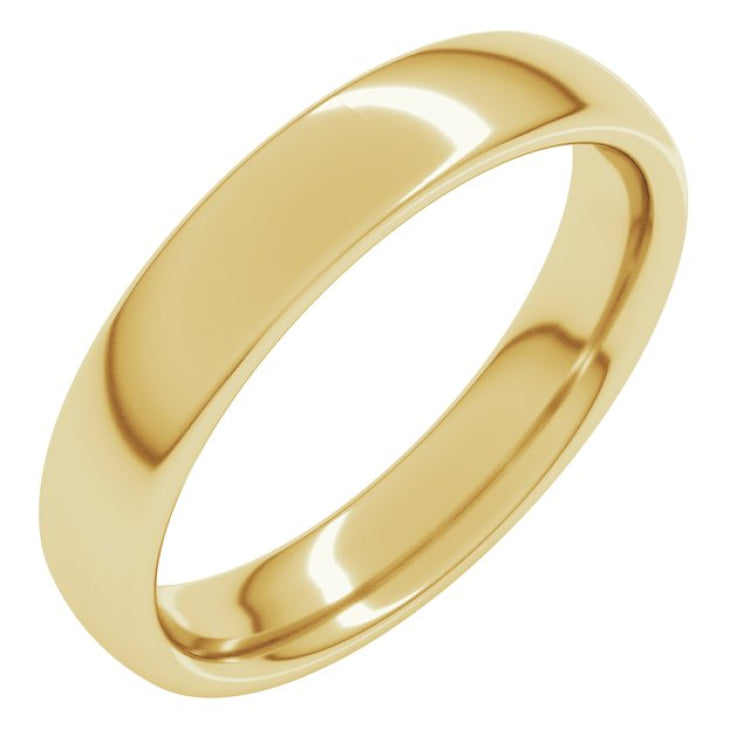 10K Yellow Gold 4 mm Comfort-Fit European-Style Band Size 6.5