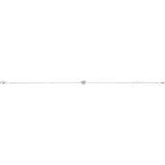 14K White Gold Natural White Sapphire  6 1/2-7-1/2" Bracelet
