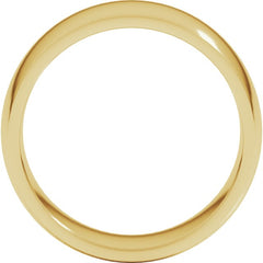 14K Yellow Gold 8 mm Lightweight Comfort-Fit Half Round Band Size 10.5