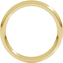 18K Yellow Gold 2 mm Comfort-Fit Full Round Band Size 6.5