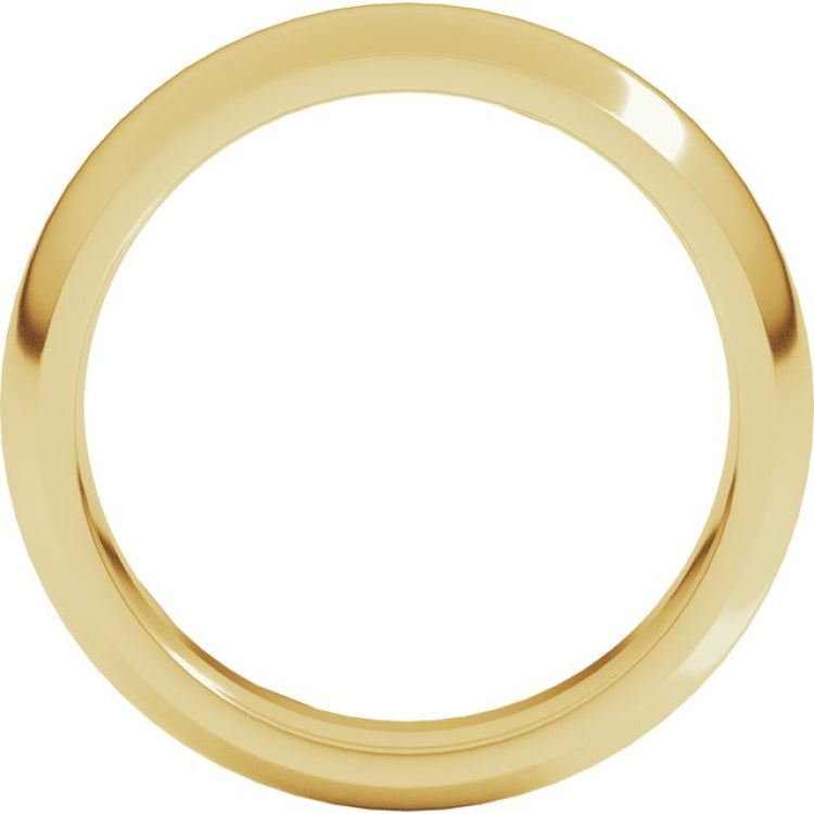 18K Yellow Gold 5 mm Comfort-Fit Half Round Band Size 12