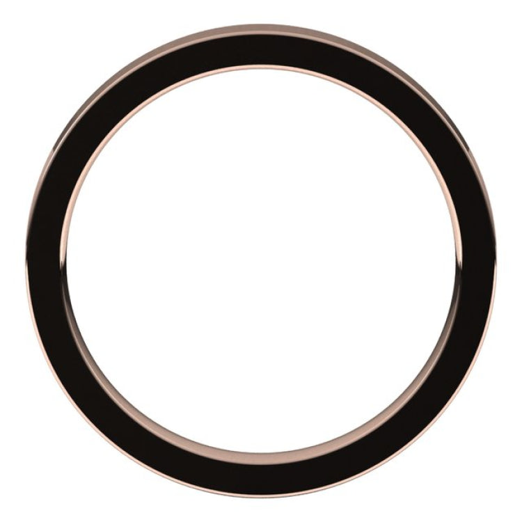 18K Rose Gold 2.5 mm Comfort-Fit Flat Band Size 5