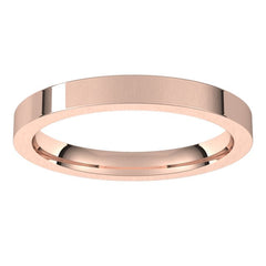 18K Rose Gold 2.5 mm Comfort-Fit Flat Band Size 5