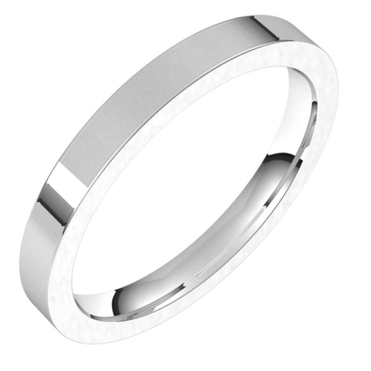 Palladium 2.5 mm Comfort-Fit Flat Band Size 10