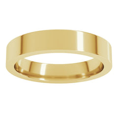 18K Yellow Gold 4 mm Comfort-Fit Flat Band Size 8.5