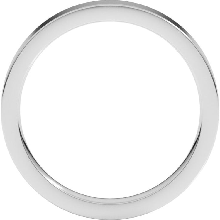 Platinum 3 mm Comfort-Fit Flat Band Size 7.5