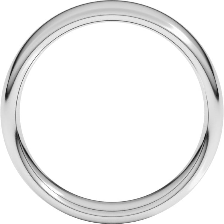 10K White Gold 6 mm Comfort-Fit European-Style Band Size 10.5