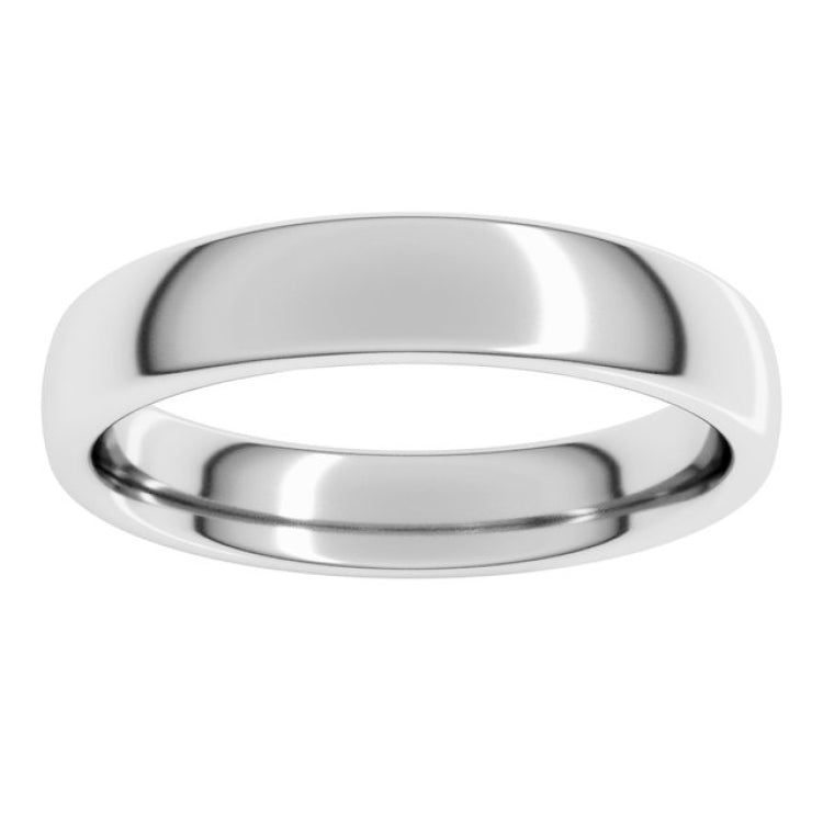 Platinum 4 mm Comfort-Fit European-Style Band Size 7