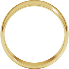 14K Yellow Gold 7 mm Lightweight Half Round Band Size 5.5