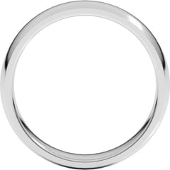 10K White Gold 5 mm Lightweight Comfort-Fit Half Round Band Size 13