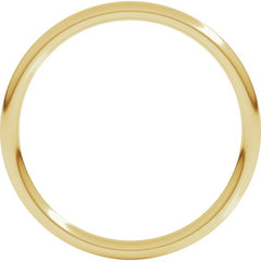 18K Yellow Gold 1.5 mm Comfort-Fit Full Round Band Size 3.5
