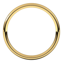 14K Yellow Gold 2.5 mm Comfort-Fit European-Style Band Size 9.5