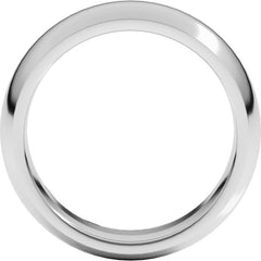 Platinum 7 mm Comfort-Fit Half Round Band Size 12
