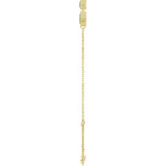 14K Yellow Gold Lab-Grown Emerald Bezel-Set 3-Stone 7 1/2" Bracelet