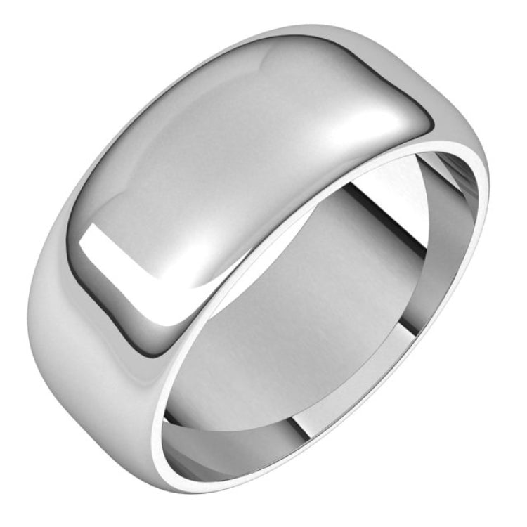 Palladium 8 mm Half Round Band Size 9.5