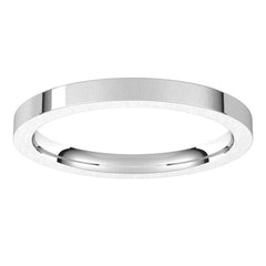 Sterling Silver 2 mm Comfort-Fit Flat Band Size 10