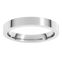 Sterling Silver 3 mm Comfort-Fit Flat Band Size 10.5