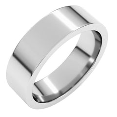 Sterling Silver 6 mm Comfort-Fit Flat Band Size 12.5