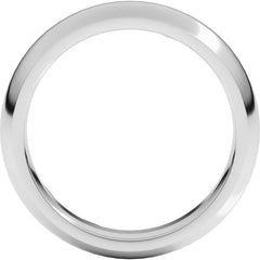 18K White Gold 5 mm Comfort-Fit Half Round Band Size 9