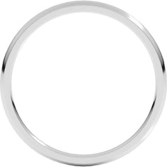 Platinum 1.5 mm Lightweight Comfort-Fit Half Round Band Size 6.5