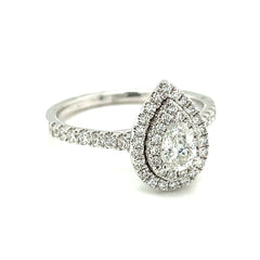Double Halo Engagement Ring