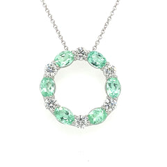 Paraiba Tourmaline and Diamond Pendant