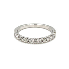 Shared-Prong Wedding Band