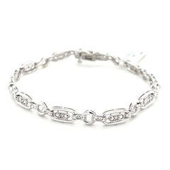 Sterling Silver Diamond Bracelet