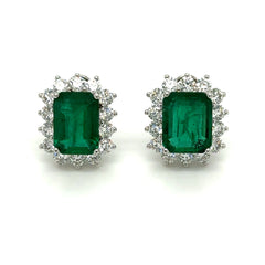Emerald and Diamond Earrings
