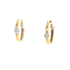 Diamond Huggie Earrings