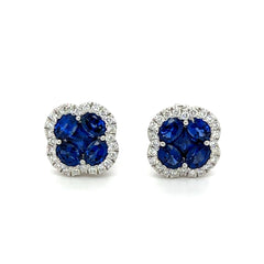 Diamond and Sapphire Earrings