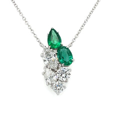 Emerald and Diamond Pendant