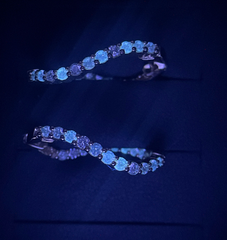 Wavy Diamond Hoop Earrings