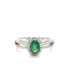 Emerald and Diamond Ring