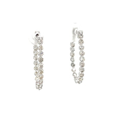 Oval Diamond Hoops