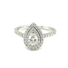 Double Halo Engagement Ring