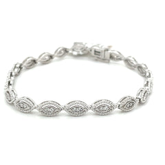 Sterling Silver Diamond Bracelet