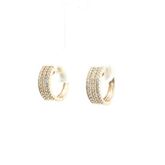 Diamond Huggie Earrings