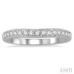 1/4 ctw Round Cut Diamond Wedding Band in 14K White Gold