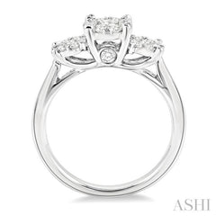 1/2 Ctw Lovebright Round Cut Diamond Ring in 14K White Gold