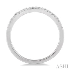 1/10 ctw Round Cut Diamond Wedding Band in 14K White Gold