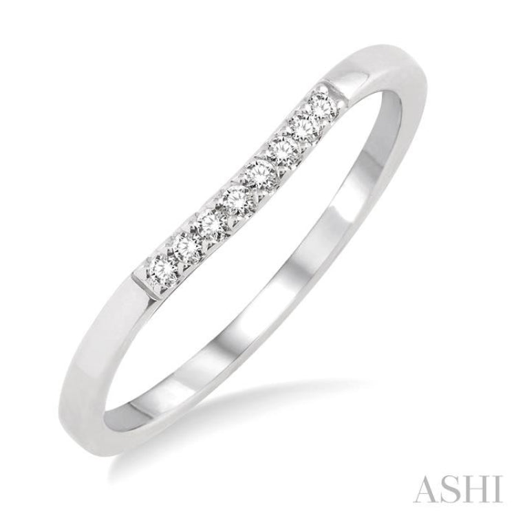 1/20 ctw Round Cut Diamond Wedding Band in 14K White Gold