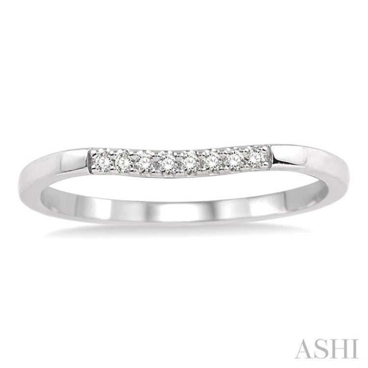 1/20 ctw Round Cut Diamond Wedding Band in 14K White Gold