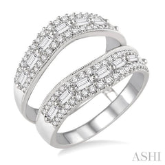 1 1/10 Ctw Diamond Insert Ring in 14K White Gold