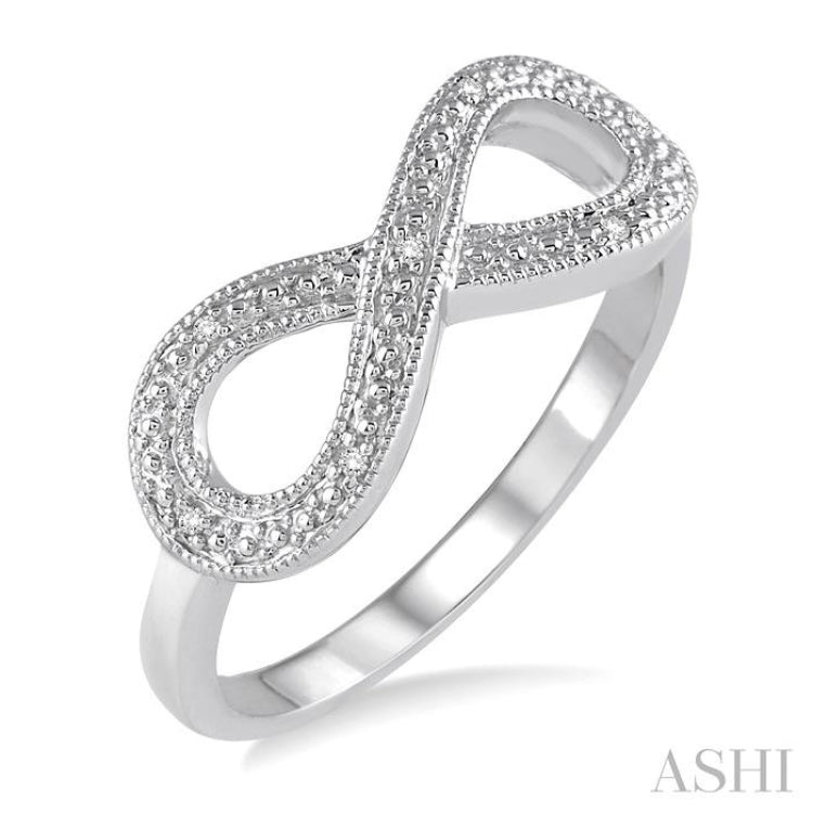 1/50 Ctw Single Cut Diamond Fashion Ring in Sterling Silver